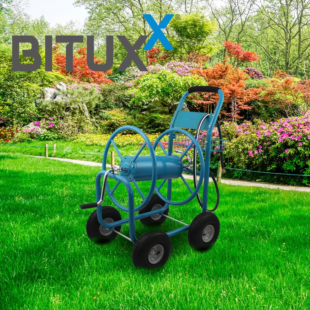 Bituxx Gartenschlauchwagen Schlauchwagen Schlauchaufroller Handwagen Karre bis 70m 3/4"