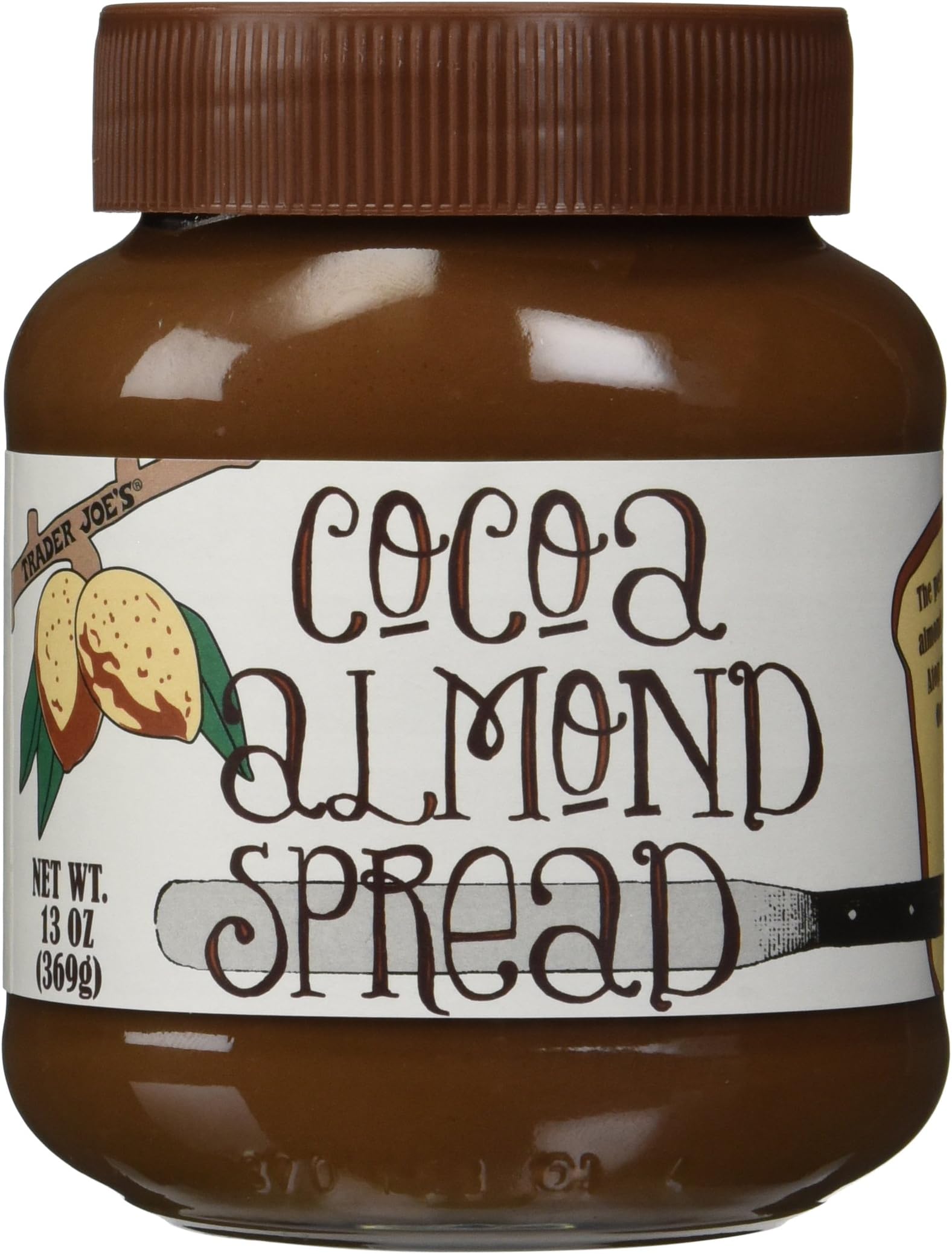 Trader Joe's Cocoa Almond Spread 13 Ounce Cacao Almond