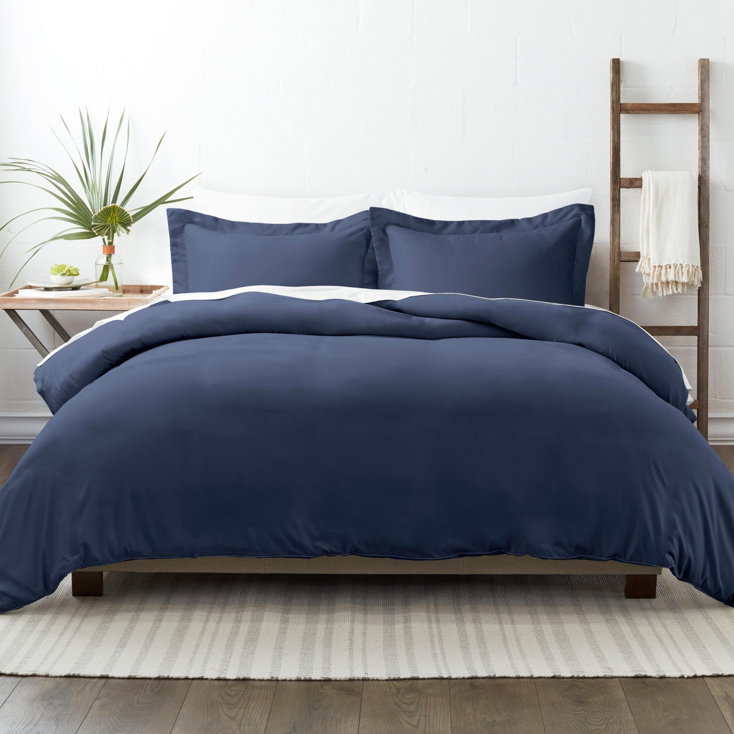 (similar)ienjoy Home and Ultra Soft Set, Duvet Cover, Navy, Twin