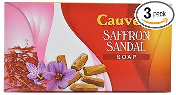 cauvery Saffron Sandal Soap - Pack of 3(125g) - image, photos
