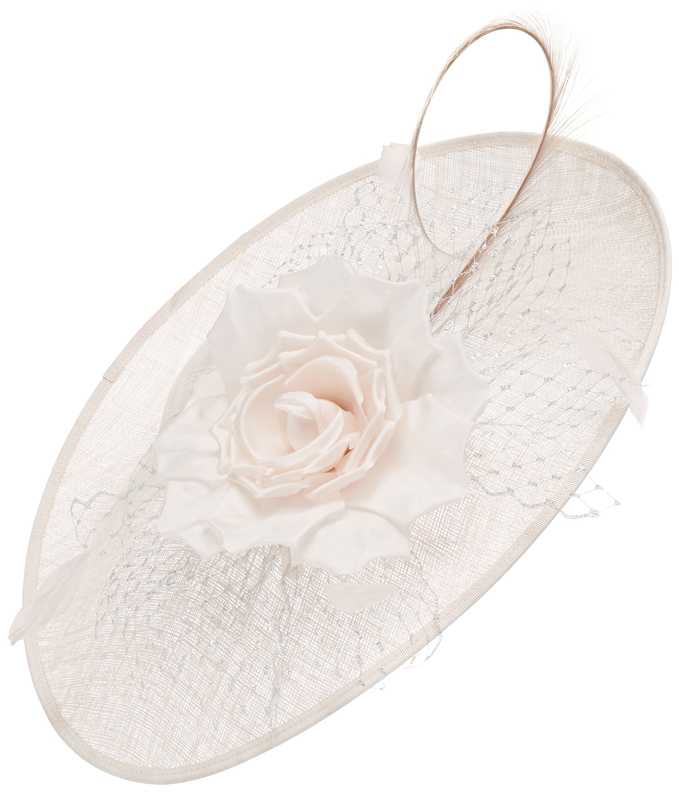 Jacques VertWomen's Mesh Flower Disc Headband, Beige (Neutral), One Size