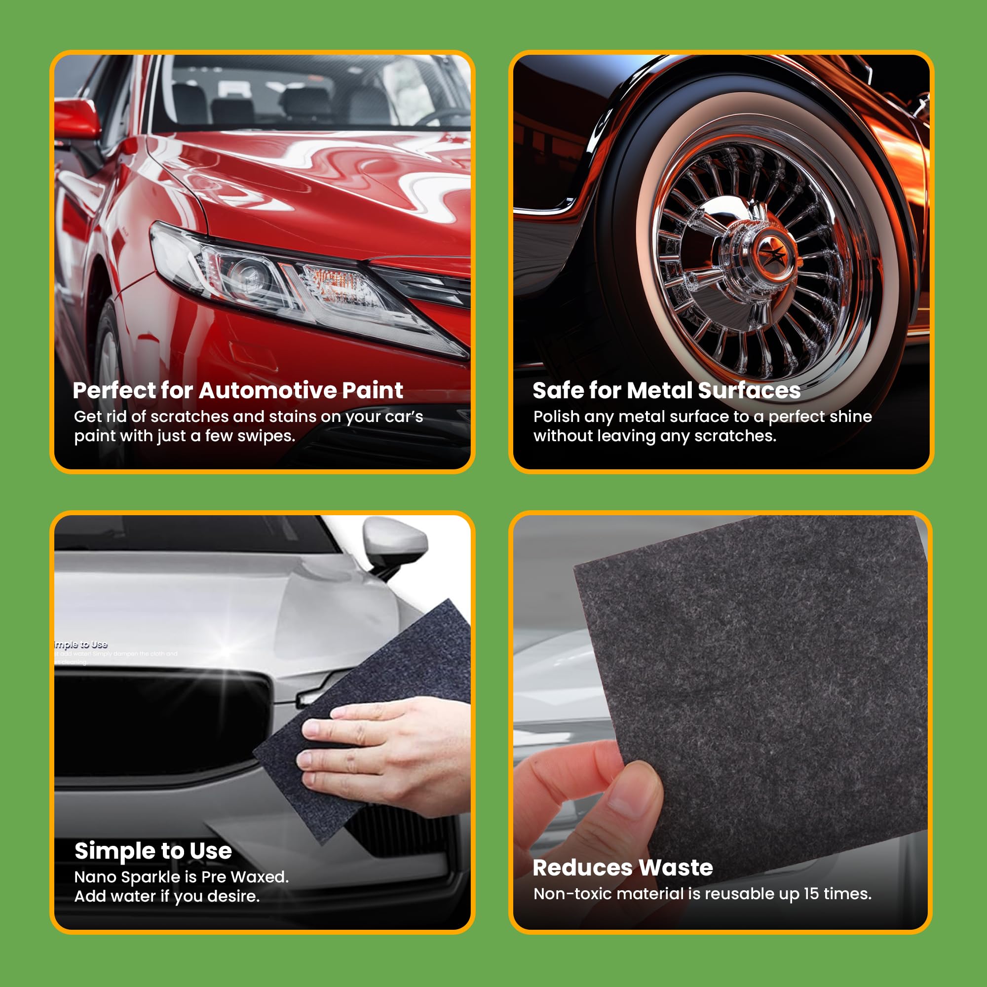ZOOENIE Scratch Remover Cloth, Pack Of 5 - Nano Fiber Magic Cloth For Car Paint Scratches & Surface Stains - View #8