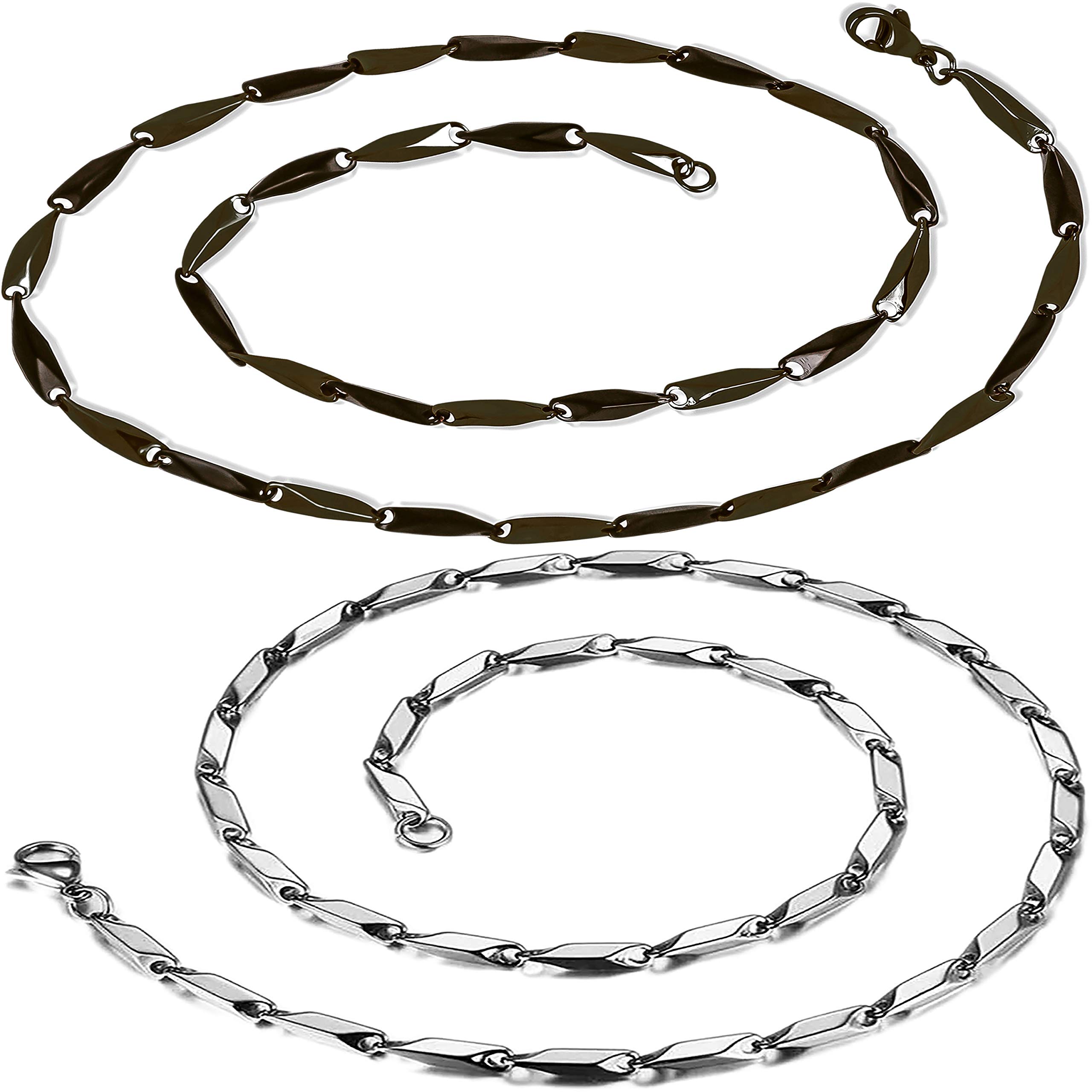 See full amazon price history chart for Fashion Frill Black Silver Chain For Men Stainless Steel Rice Necklace Black Silver Chain For Men Boys Stylish Mens Jewellery- 24 Inches (Chain Combo) Fashion Frill Black Silver Chain For Men Stainless Steel Rice Necklace Black Silver Chain For Men Boys Stylish Mens Jewellery- 24 Inches (Chain Combo) (B08QZ13HN7) Amazon Price History, Amazon Price Tracker