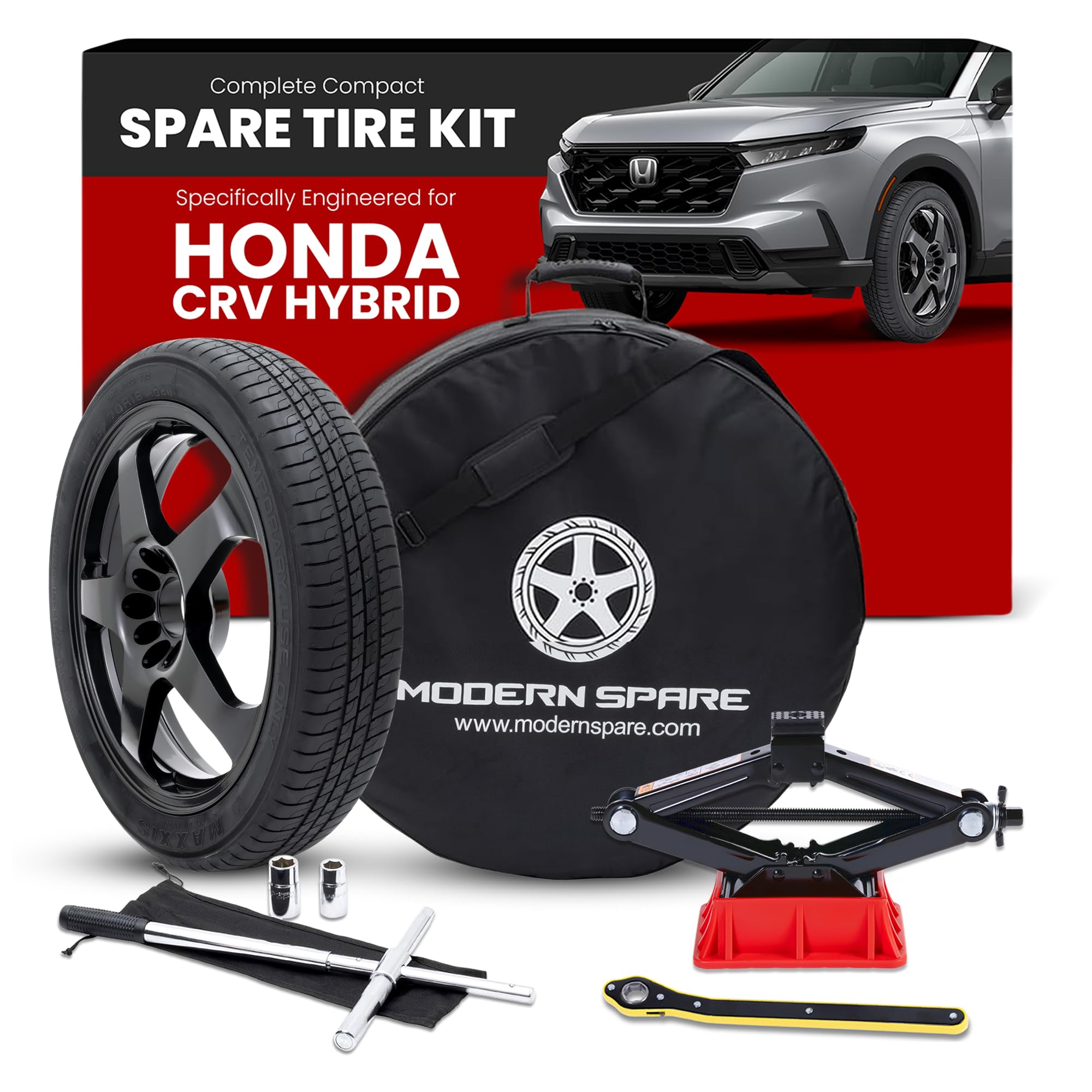 Modern Spare Complete Spare Tire Kit & Accessories Fits 2020-2026 Honda CRV Hybrid