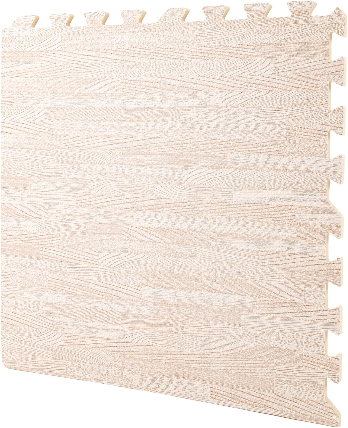 Thick Printed Foam Tiles, 24"x24" 25PCS Patchwork Foam Mat, Thick Printed Foam Tiles, Foam Floor Tiles Exercise Mat Foam Floor Mat Interlocking Foam Mat Floor Tiles for Home Gym Exercise (White)