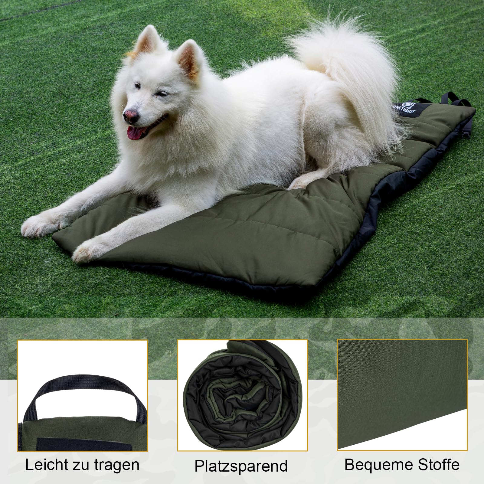 OneTigris coperta per cani lavabile in lavatrice, tappetino per cani comfort e morbidezza letto per cani per viaggio campeggio all'aperto, 110cm x 68cm