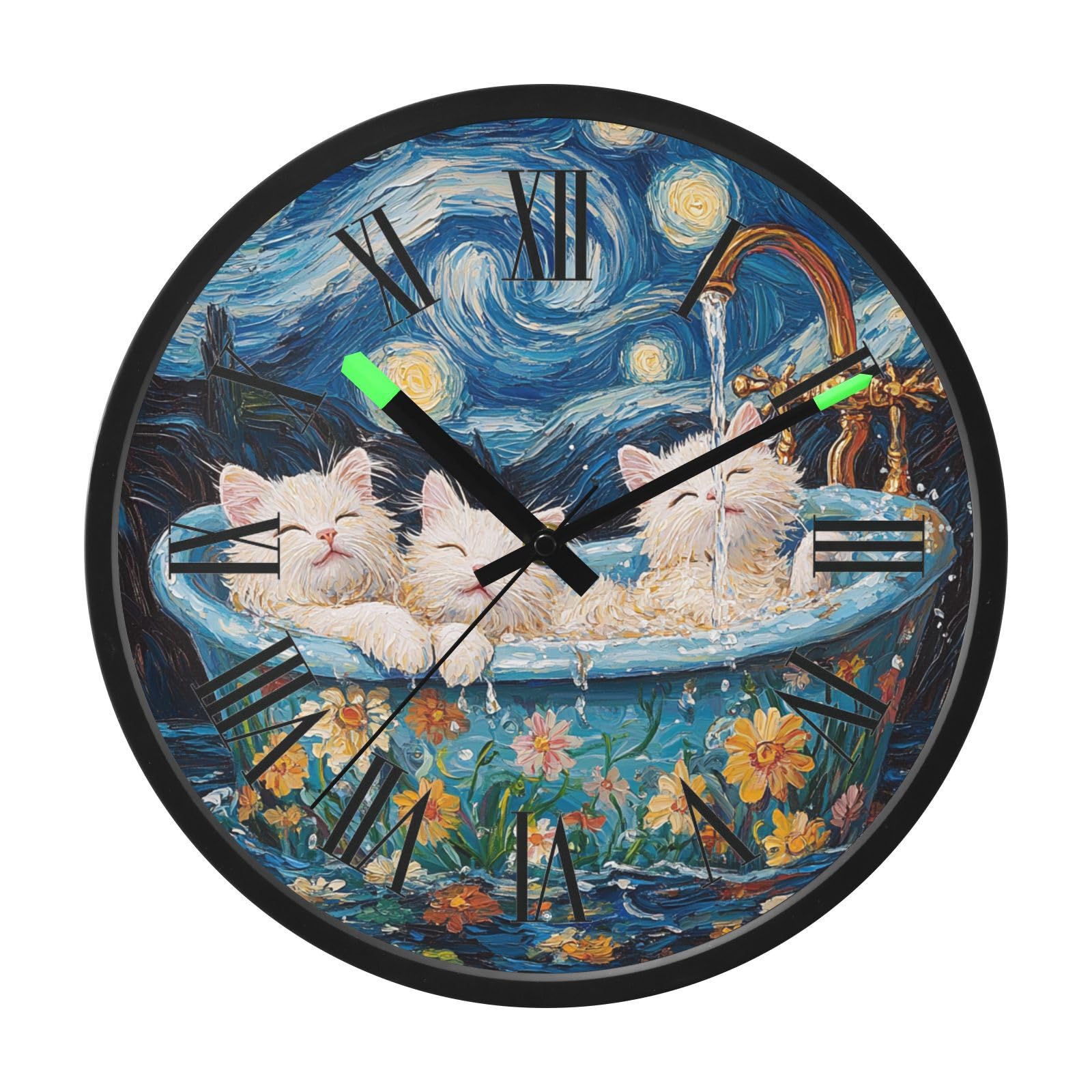 Horloge murale lumineuse a activation vocale piles