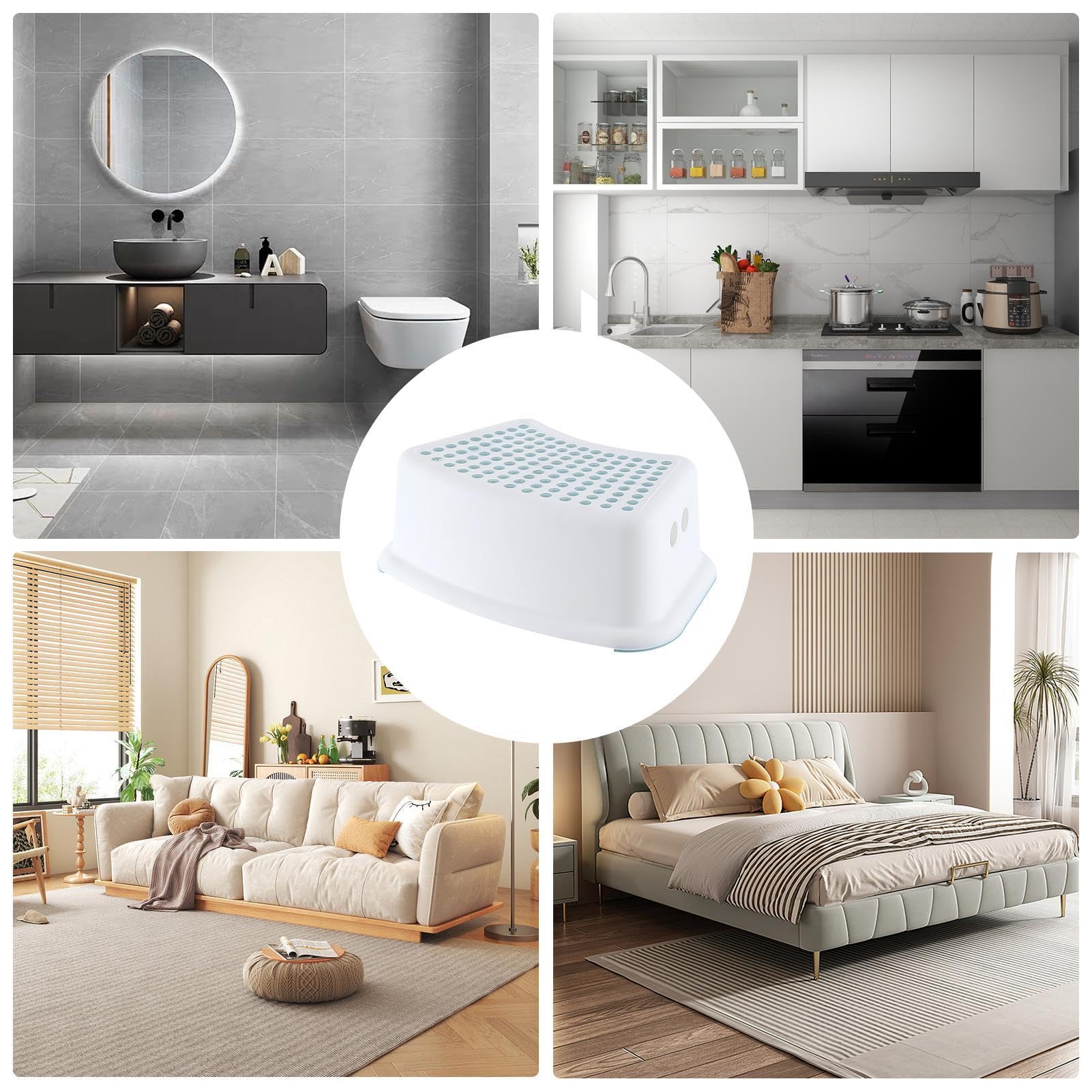 Tabouret Squat WC - Marchepied Toilette Stable Antidérapant 37x25x13 Cm - Pour Enfants, Adultes, Posture Naturelle