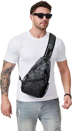 Miniatura 3 de MEDTOGS Bolso bandolera para mujer, bolso cruzado tipo bandolera tipo bandolera para el hombro, bolsa de pecho para viajes, senderismo, gimnasio