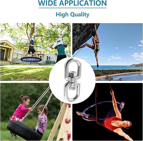 Miniatura 6 de Columpio giratorio de acero inoxidable M12 304 de alta resistencia, dispositivo giratorio de 360 grados, accesorio para colgar para columpio