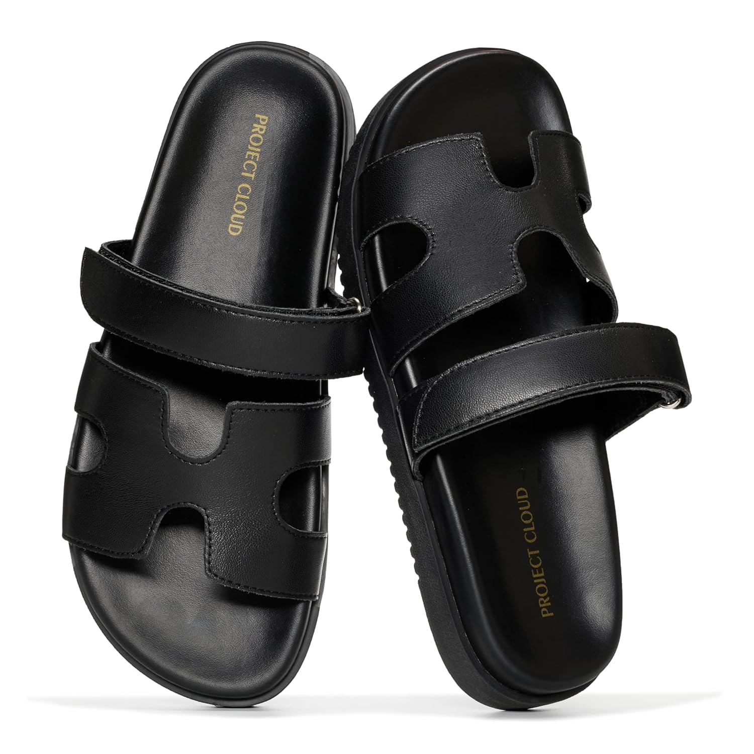 Project Cloud 100 Genuine Leather Sandals for Women Footwear - Stylish Womens Sandals with Plush Soft Insole -