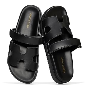 Project Cloud 100 Genuine Leather Sandals for Women Footwear - Stylish Womens Sandals with Plush Soft Insole -