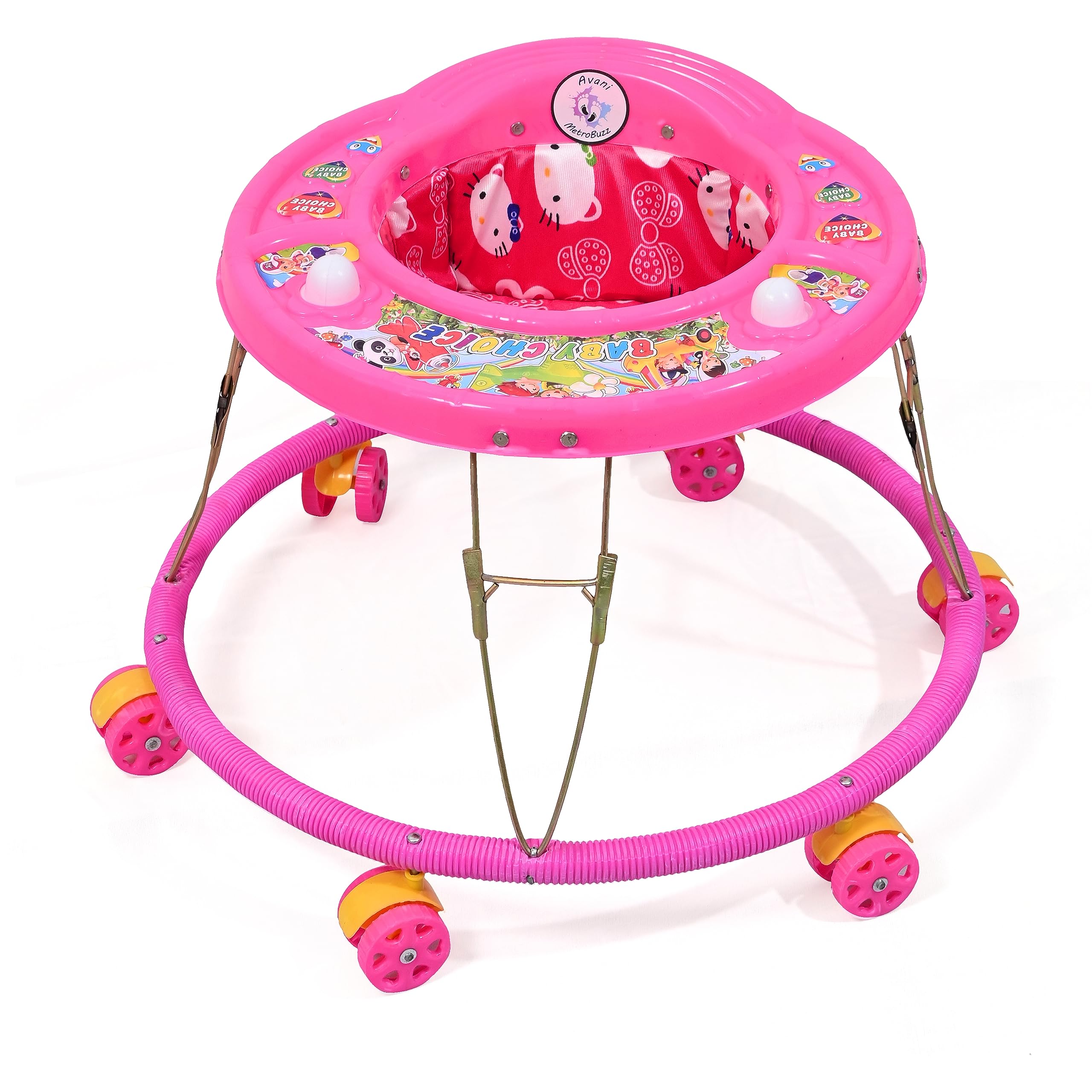 AVANI METROBUZZ Baby Activity Walker Foldable with Chu-Chu Toy-Bar (Pink)-image-46