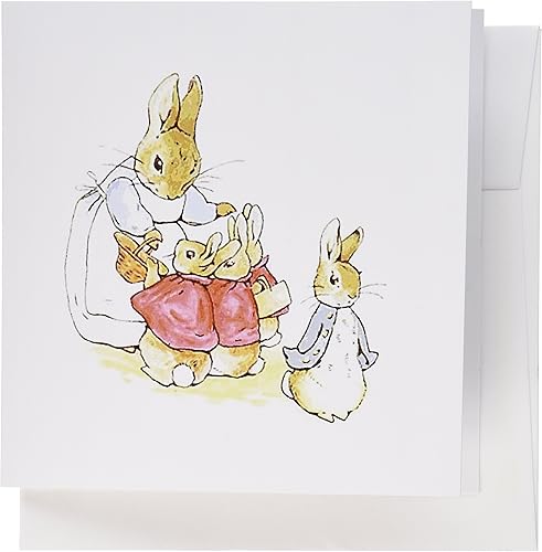 3dRose Vintage Drawing From Peter Rabbit Story - Tarjetas de felicitación, 6 x 6 pulgadas, juego de 6 (gc_101812_1)