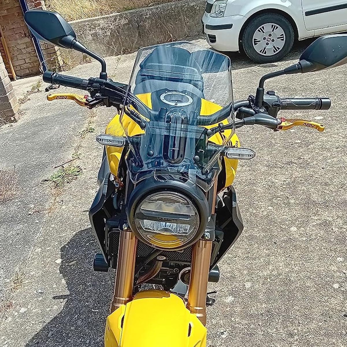 Motocykl Przednia Szyba Touring Owiewka przednia Deflektor wiatru pasuje do Ho-n-da CB125R CB300R CB 125R CB 300R 20 2021 2022 2023 (lekki dym)