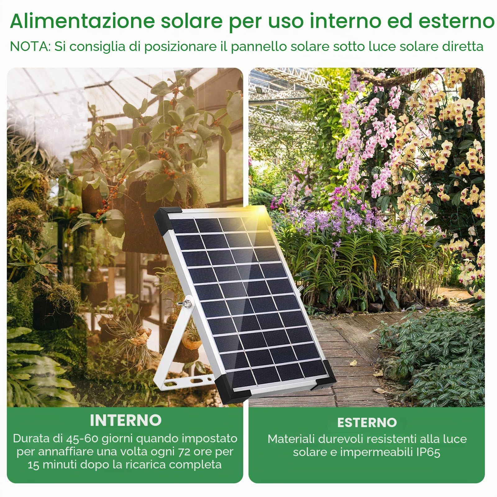 Irrigazione Automatica Energia Solare, Sistema Automatico di Irrigazione del Giardino con Timer e Tubo Lungo 35M, Set di Irrigazione a Goccia per Piante in Vaso in Soggiorno, Patio, Balcone