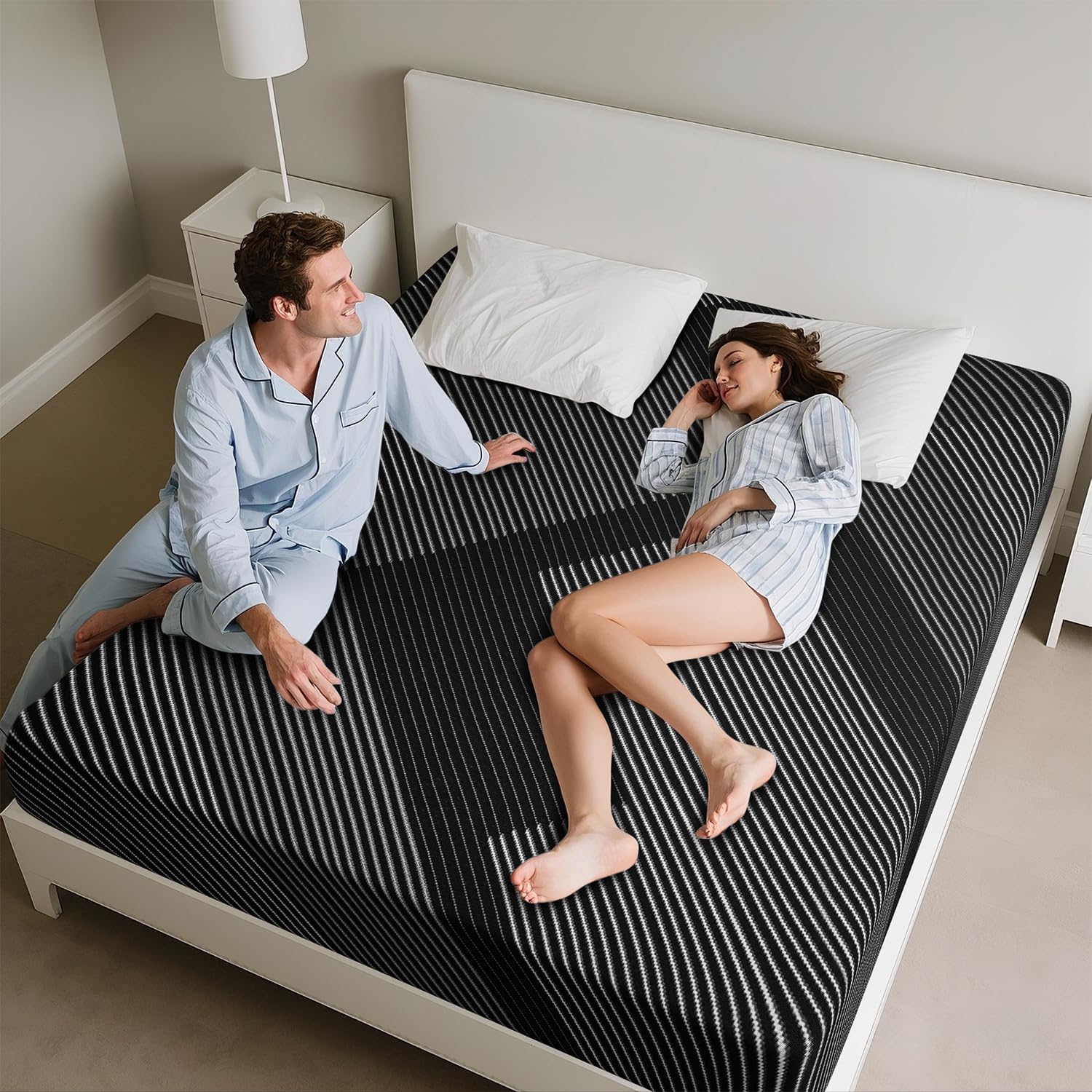 Full Mattress, 10 Inch Gel Memory Foam Full Size Mattress in a Box with Breathable Washable Removable Cover, Fiberglass Free, Pressure Relief,Medium Firm Mattresses, Made in USA, CertiPUR-US Certified Full 10 inch Black&White image 6 of 9 B0FKYVT46Z