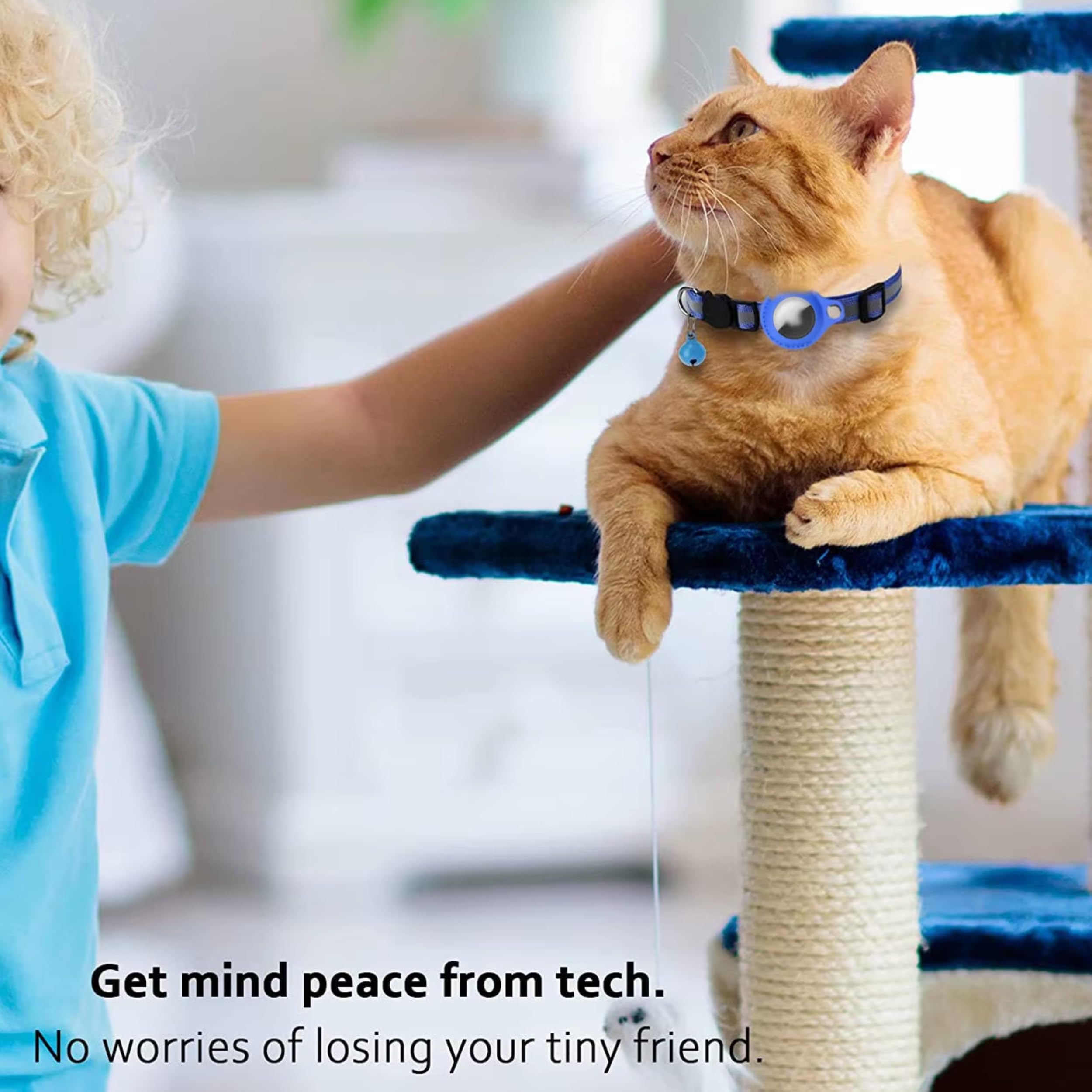 Amazon.co.jp: Airtag 猫首輪、AirTagホルダーとベル付きストレッチ