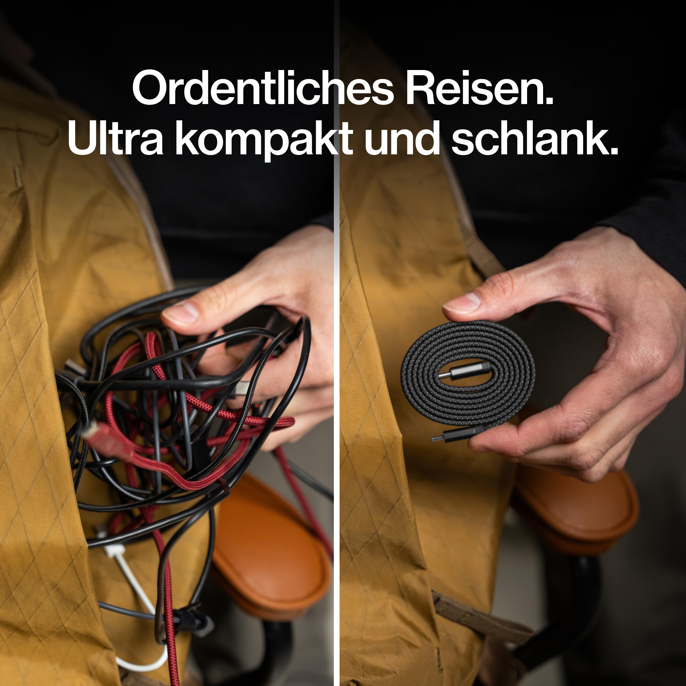 Statik MagStack Pro USB-C auf USB-C Kabel 3er-Pack, magnetisches Anti-Verhedderungs Flachkabel, Schnelllade-Ladekabel, kompatibel mit iPhone 16 Pro Max, iPhone 15, Galaxy S24 Ultra, 100W, je 1 m
