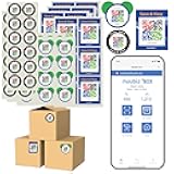 Nuubiz QR Code Smart Labels for Storage Bins & Boxes - 72 Colorful Tags(6 Sheets Set: Round, Square, Cartoon) - No App, No Fees - QR Code Stickers for Easy Organization, Moving, Packing & Inventory