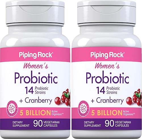 Miniatura 8 de Piping Rock Probiótico con arándano para mujer | 90 cápsulas | 14 cepas probióticas | Suplemento vegetariano, sin OMG, sin gluten