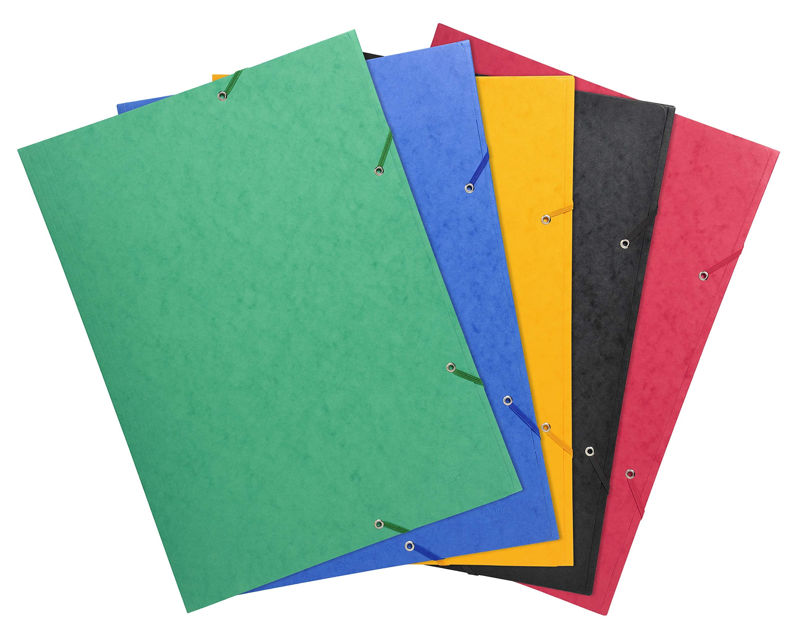 Exacompta 10 x Sammelmappe A3 Karton farbig Sortiert