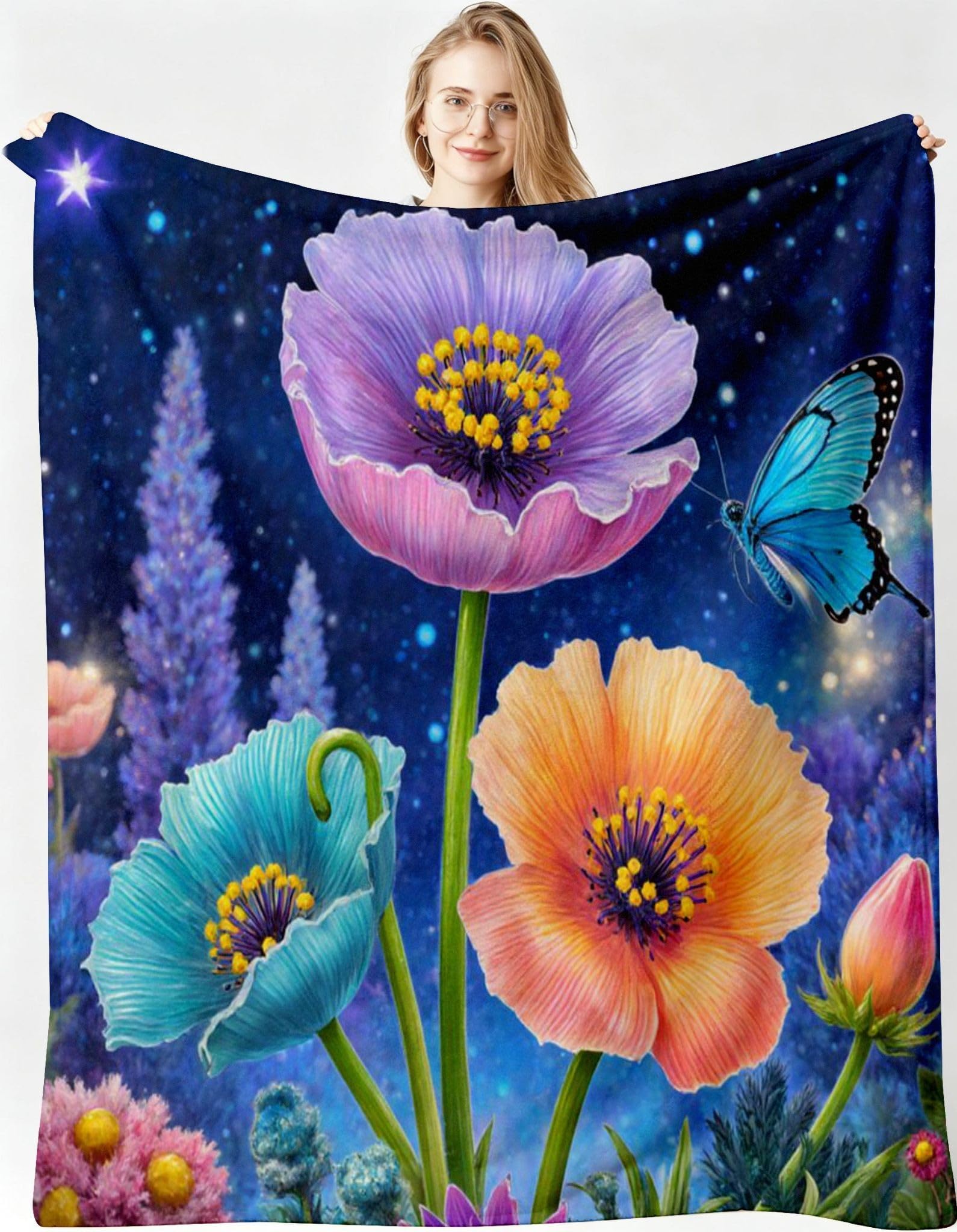 Manta Grande 180x220 cm Mariposa Polar Franela Térmica-A280