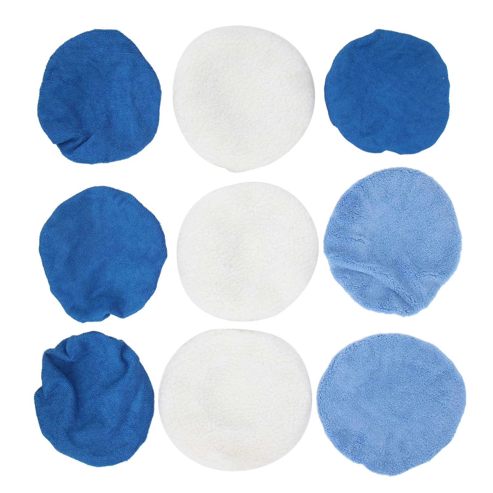 Jxngery Polierpads, Motorhaubenpuffer, 9-teiliges Set für Auto, Motorrad, Boot