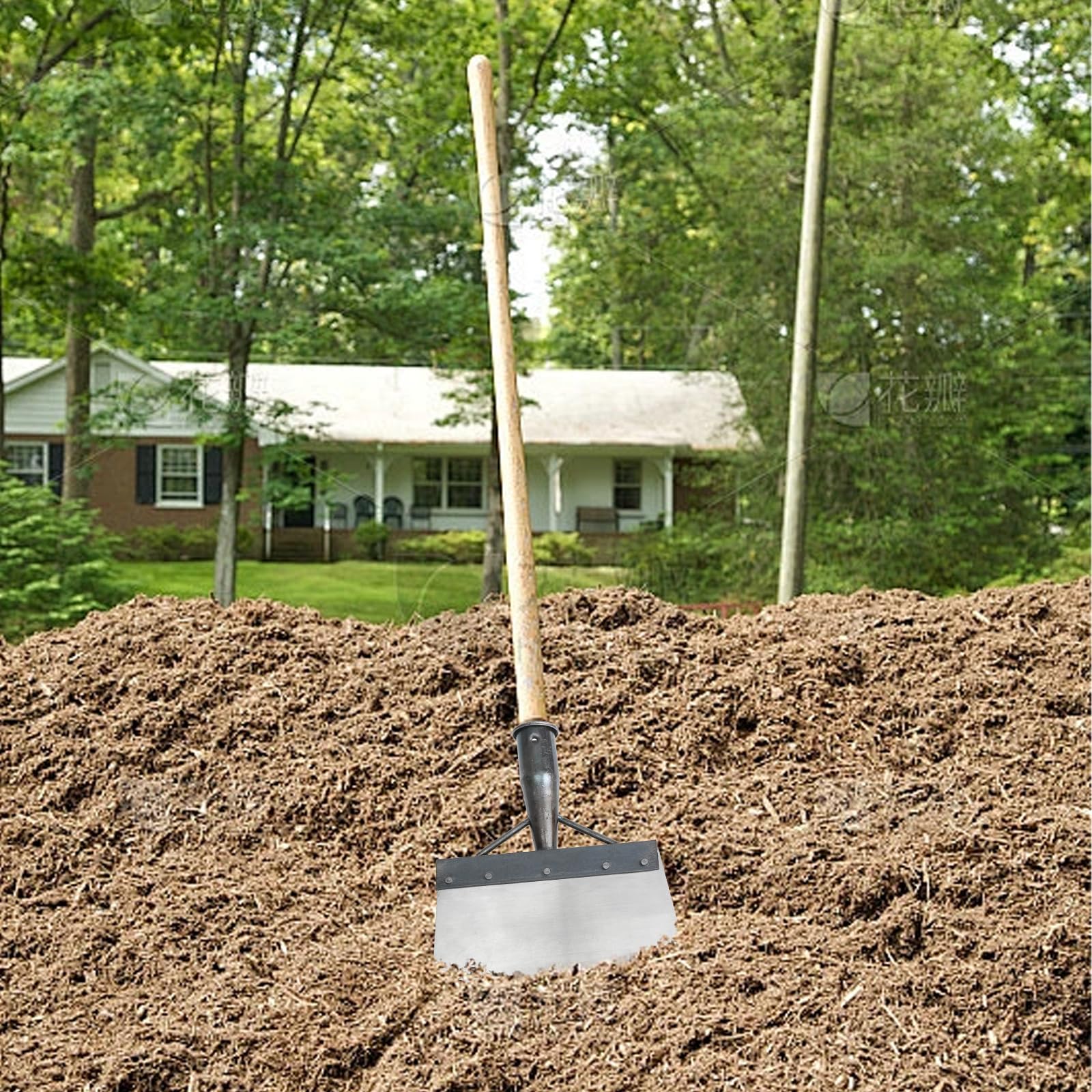 Pala di Pulizia Multifunzionale 20CM Pala da Giardino, Pala da Giardinaggio a Testa Piatta Pala Pulizia All'Aperto Strumento per Diserbo, Vanga da Giardino