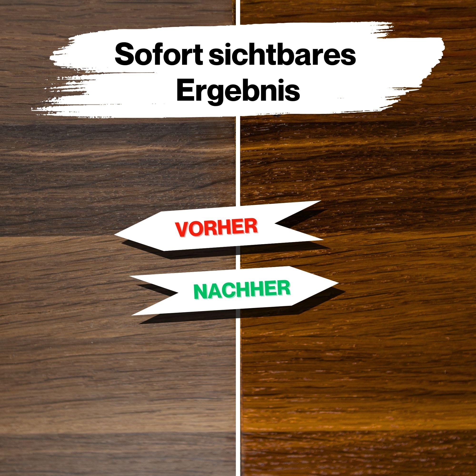 TIMBERINO Pflegeset Neupol Dunkel Classic Holzöl [500ml] Pflegeöl für Holzmöbel Innen Holz Öl mehr pigmentiert Echtholz Furnier [Holzöl+Öltuch+Pinsel+Handschuh] Möbelpolitur Holz