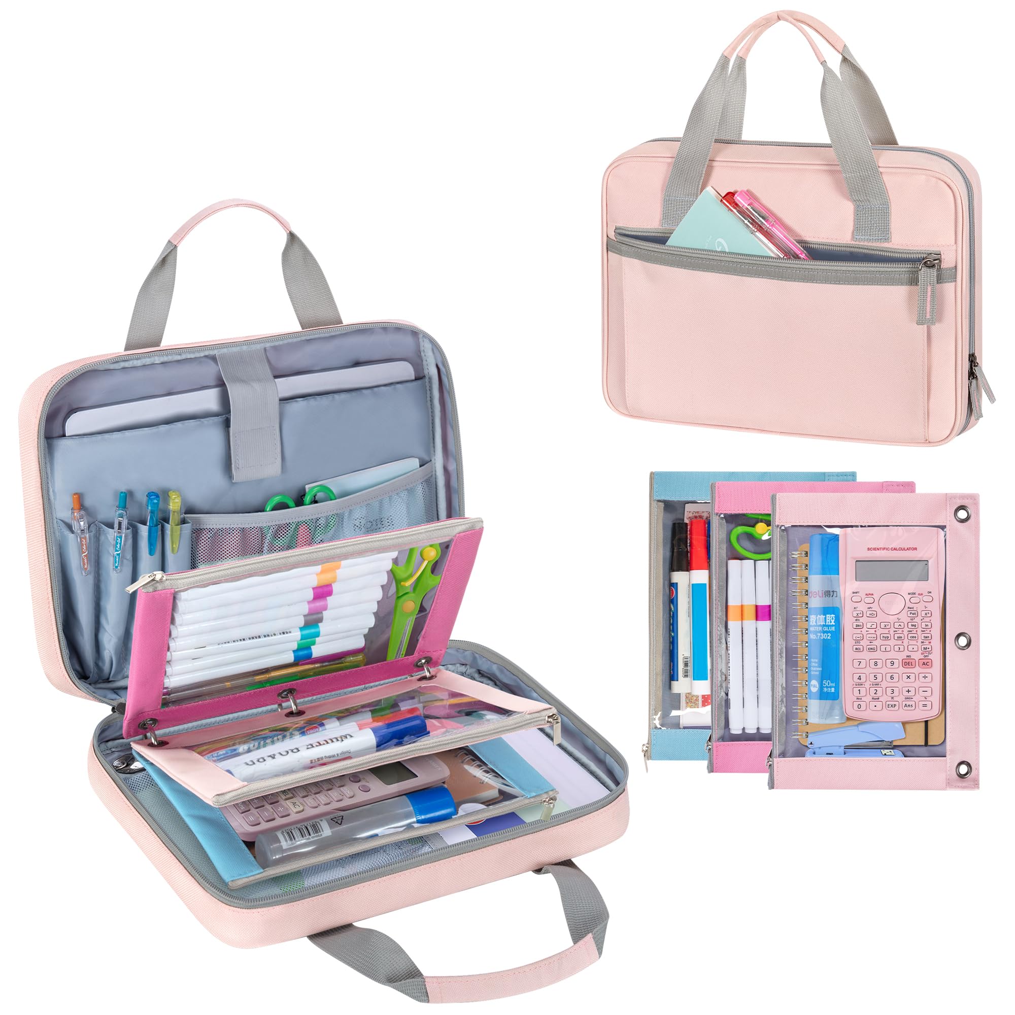 Amazon.com : YARWO 2026 Upgraded Zipper Binder with 3 Pencil