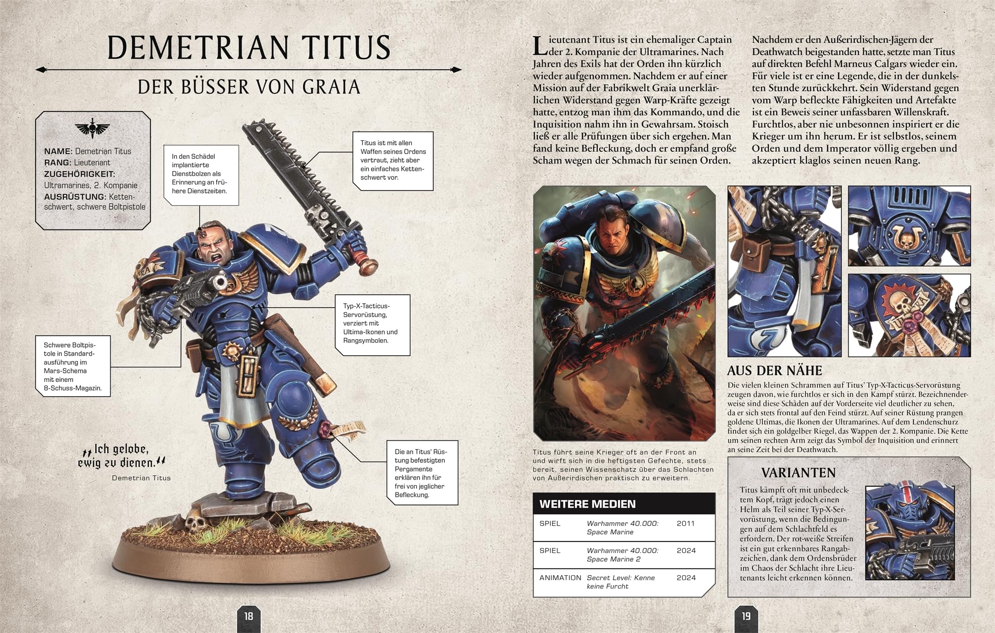 Warhammer 40.000 Lexikon der Figuren: Inklusive Lieutenant Titus Miniatur