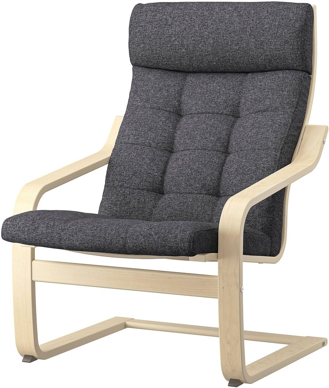 POANG ポエング パーソナルチェア - バーチ材突き板/グンナレド ダークグレー 695.020.56