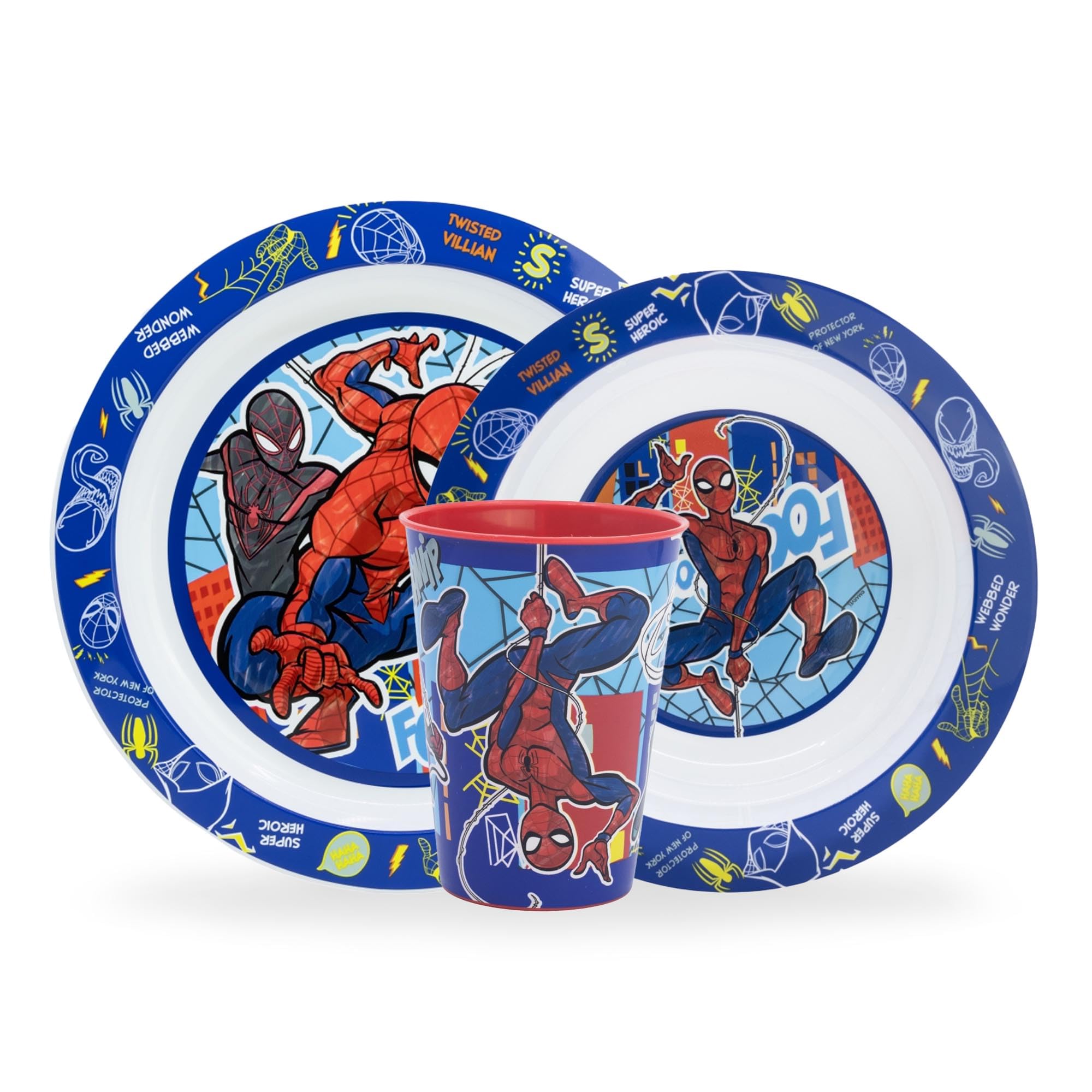 Sorrisini Vaisselle Réutilisable Licorne Pour Enfants - Set Assiettes Bol Couverts Tasse
