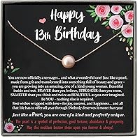 Vista 9 de Be Wished Regalos personalizados de cumpleaños número 13 para niñas, collar con mensaje significativo