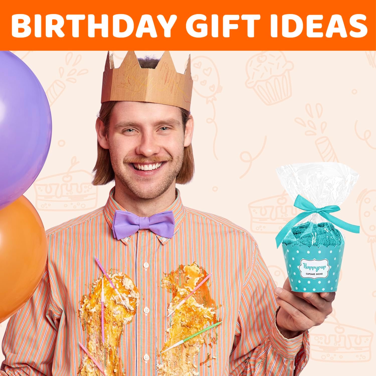 HAPPYPOP Birthday Gift Ideas - Socks for 20-30 Year Olds Women Men - Image 2