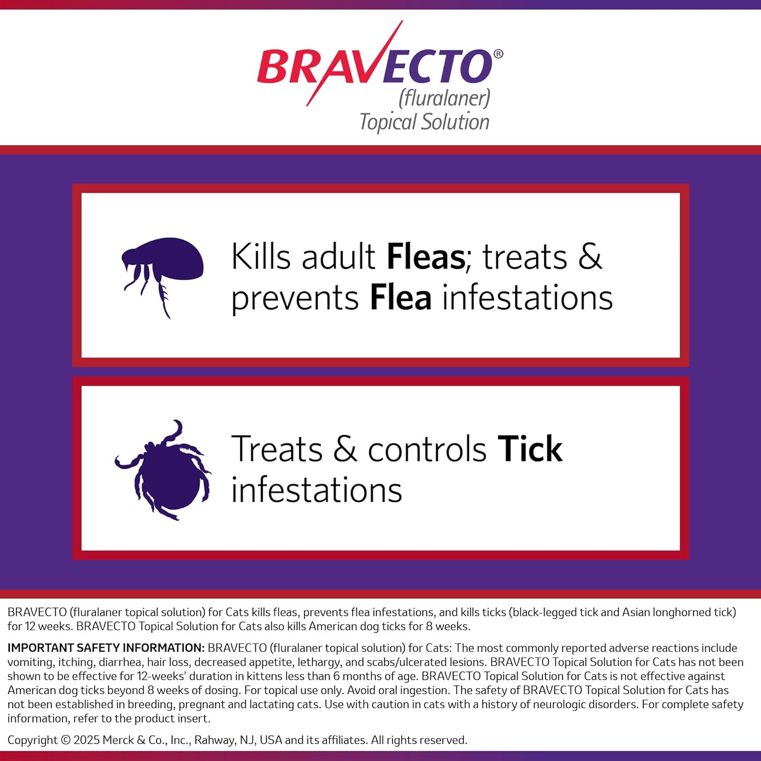 BRAVECTO Topical Solution for Cats, Flea & Tick, 12 Week Supply, >6.2-13.8 lbs., Blue Box
