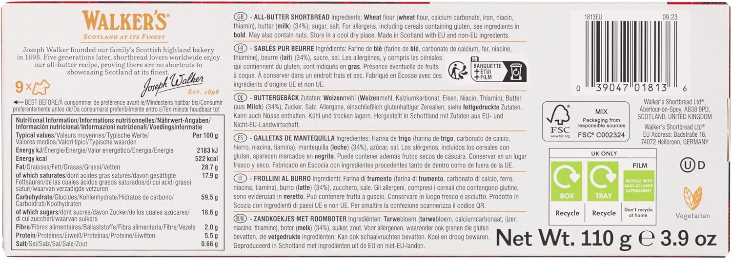 ウォーカー スコッティドッグショートブレッド #1813 110ｇ