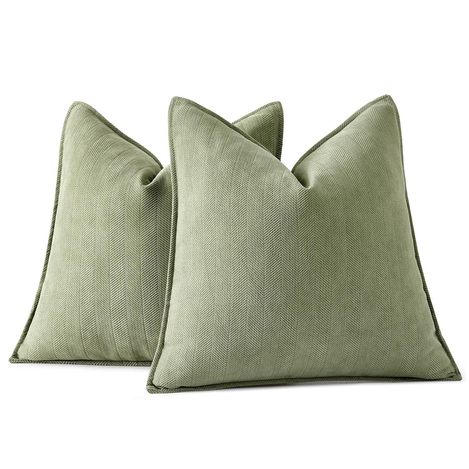 Woaboy 2er Set Kissenbezug Chenille Sofakissen Kissenbezüge Weiche zierkissen Elegante Kissenhüllen Dekokissen