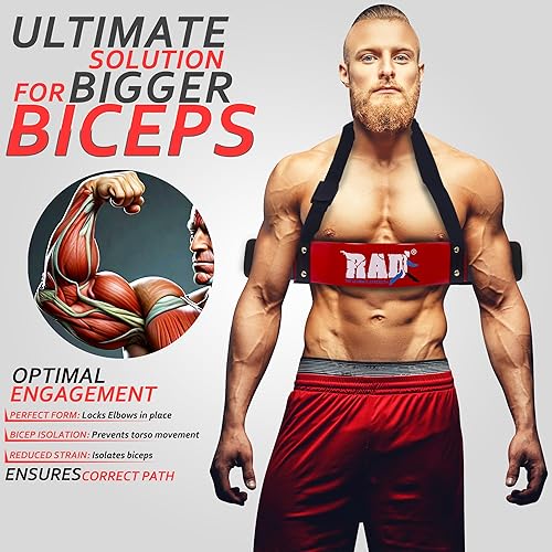 Miniatura 4 de RAD Arm Blaster para bíceps y tríceps  Construye brazos potentes con el aislador de soporte de rizo de bíceps  Máquina de flexión de bíceps