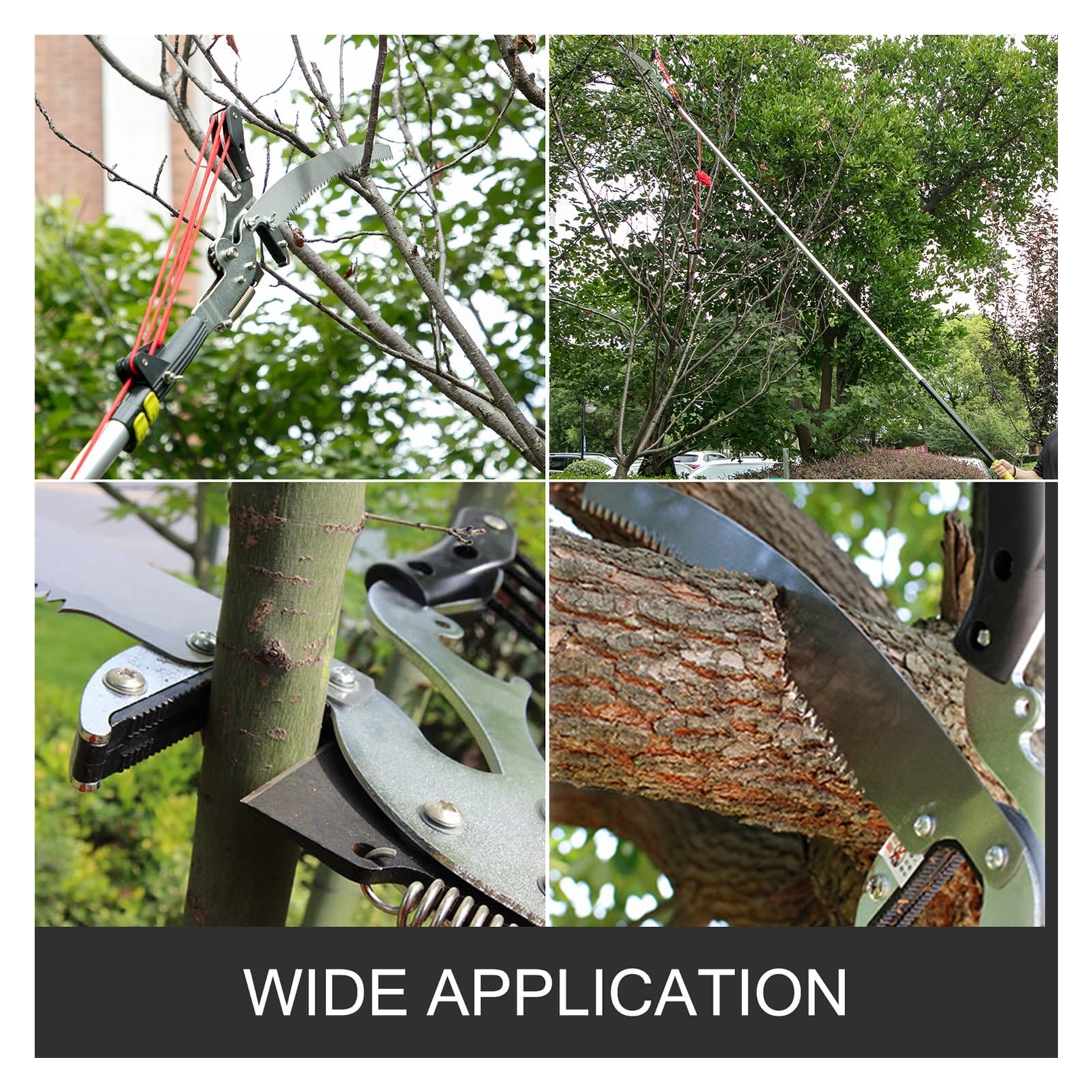 Podadora de poste de árbol 5.4-17.7 pies Engeneración extendible con hobsada de cuchilla de 3 lados Rama Ramer Rimer Loppers Herramienta de poda Para principiantes (hágalo usted mismo)