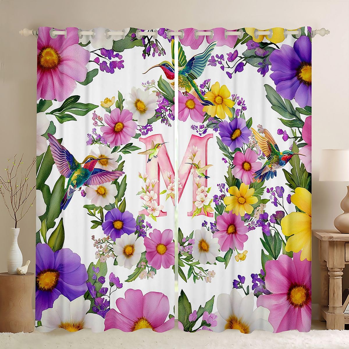 Rideau occultant 140x260 cm pour bloquer la lumière avec style romantique
