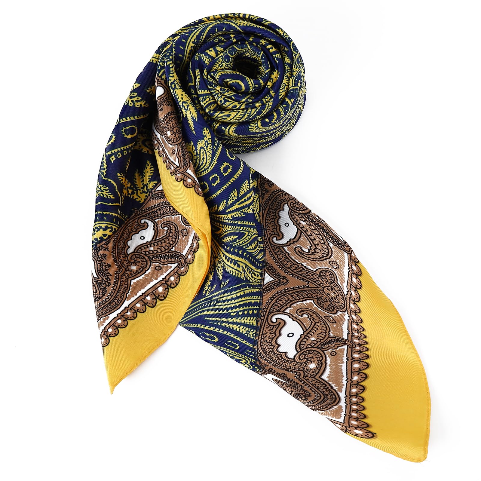 DAMILY 90 x 90 cm Wild Rag Cowboy-Schals für Herren, Kopftuch Sommer Großes Rancher-Halstuch mit seidenartigem Gefühl, Übergroßes Western-Bandana