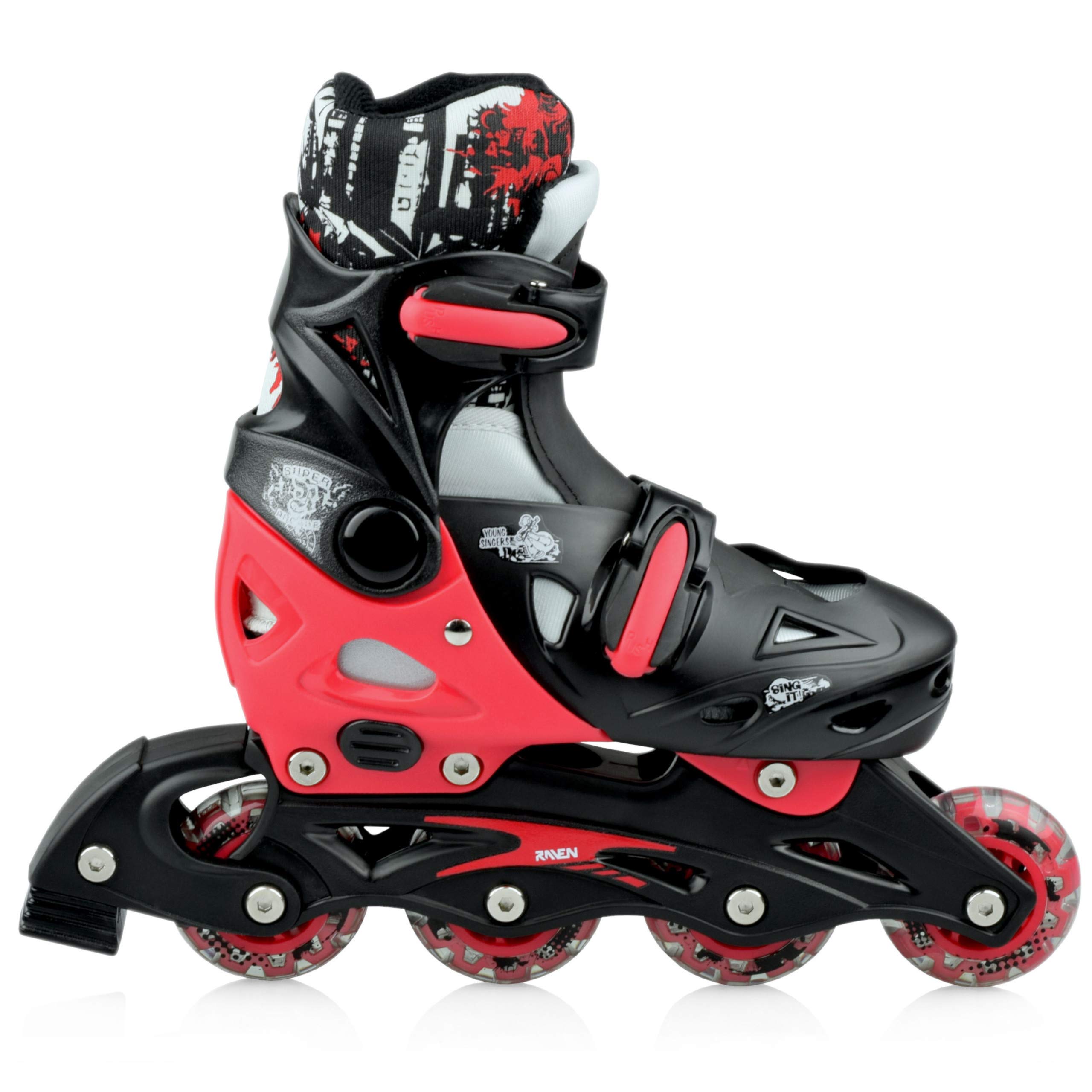 RAVEN 3in1 Inline Skates Pattini in linea Triskates regolabili per bambini