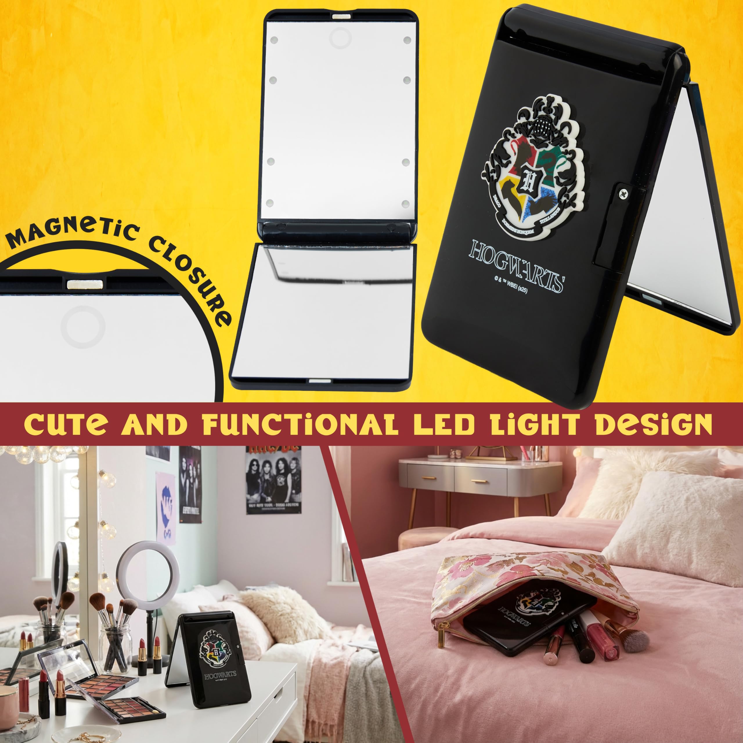 Get Trend Harry Potter lusterko do makijażu ze światłem (czarne)