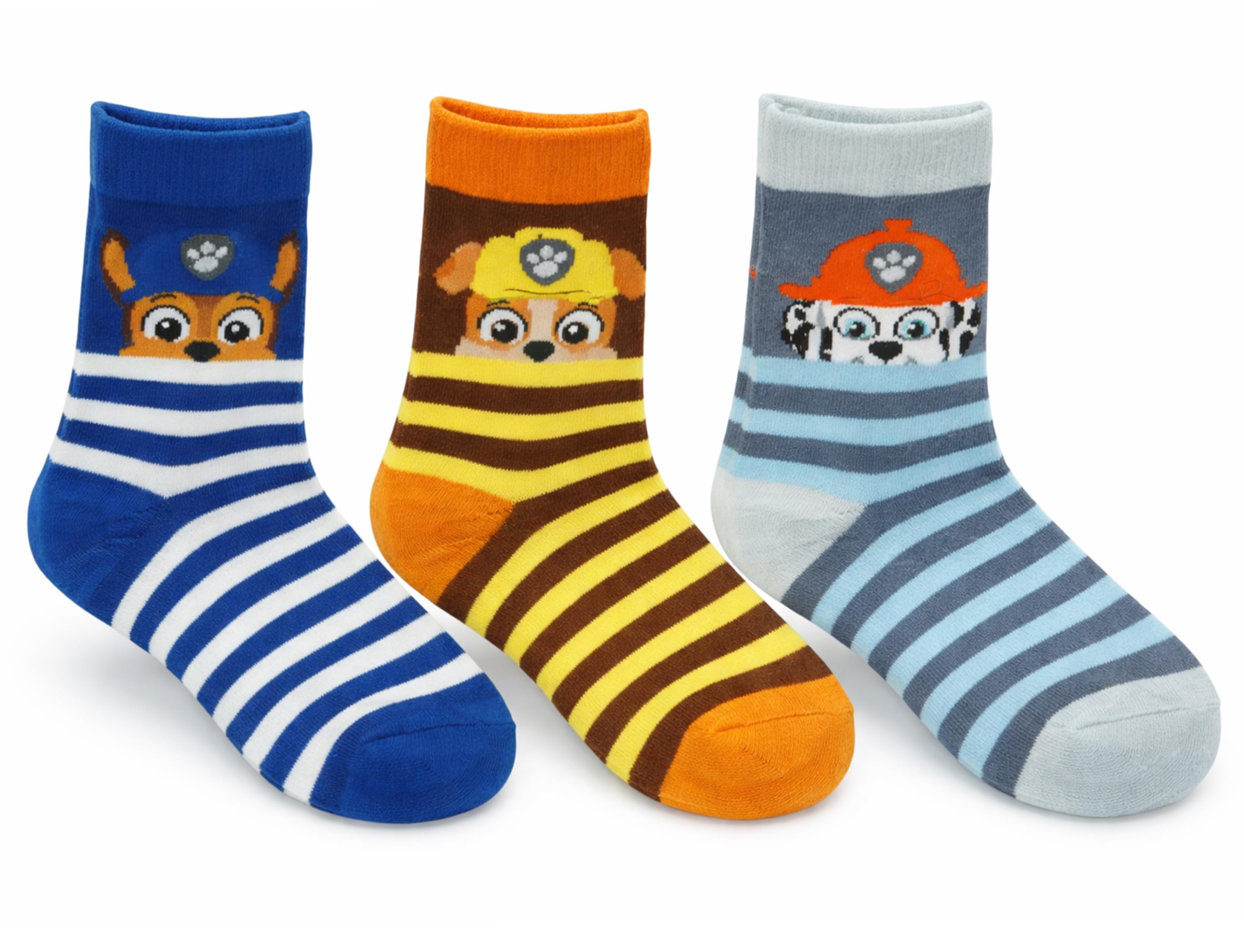 SRV Hub Paw Patrol Kids Socks Liner–Novelty Cotton Rich Socks 3 Pairs Multipack Bundle Mid Calf Socks for Kid, Boys and Girls 6-18 months (UK 3-5.5 / EU 19-22)