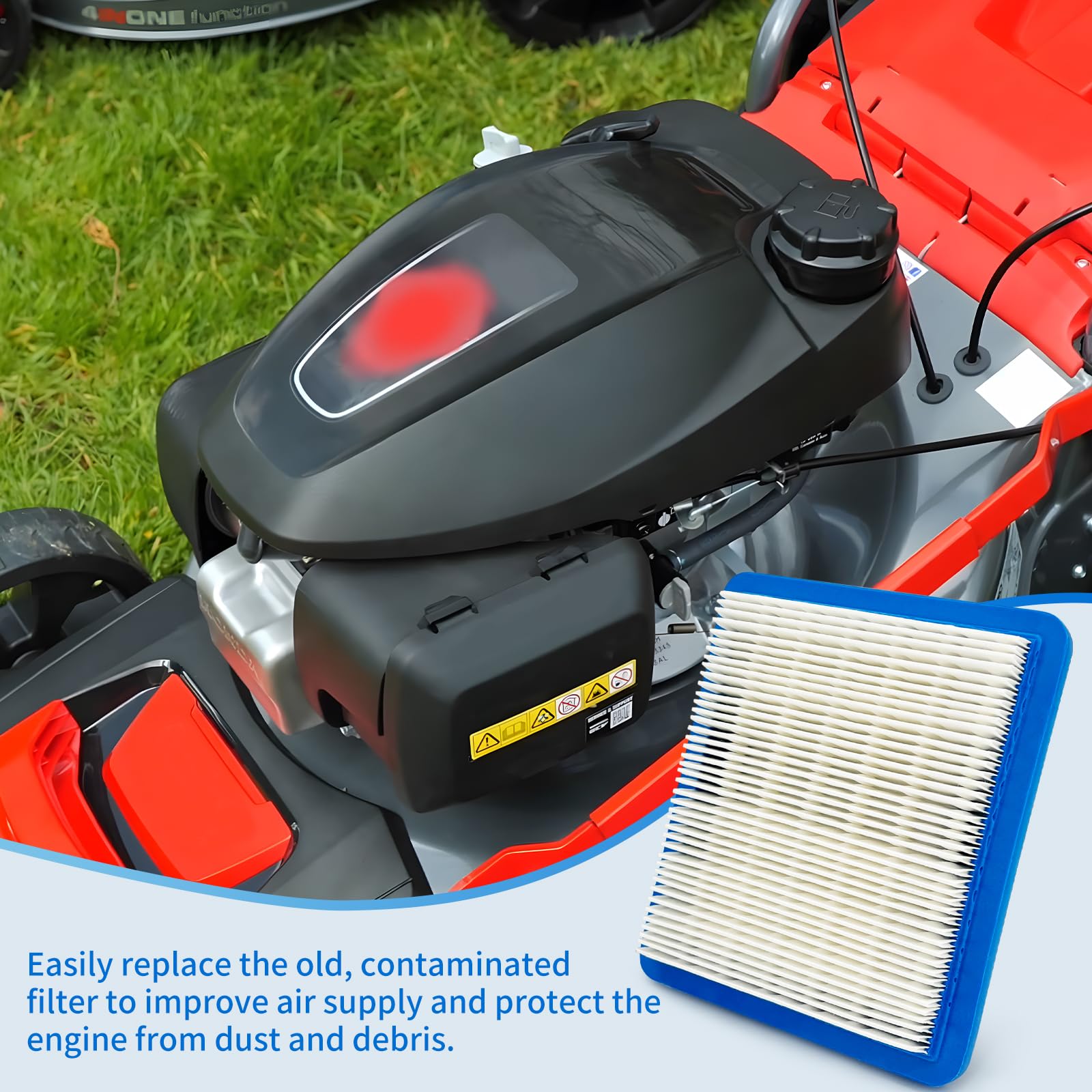 Manyao 1 Pc Filtre à Air Pour Briggs & Stratton Séries Quantum 625, 650, 675/ Série 12, Tondeuse à Gazon Remplacement Abordable Pièces Accessoires