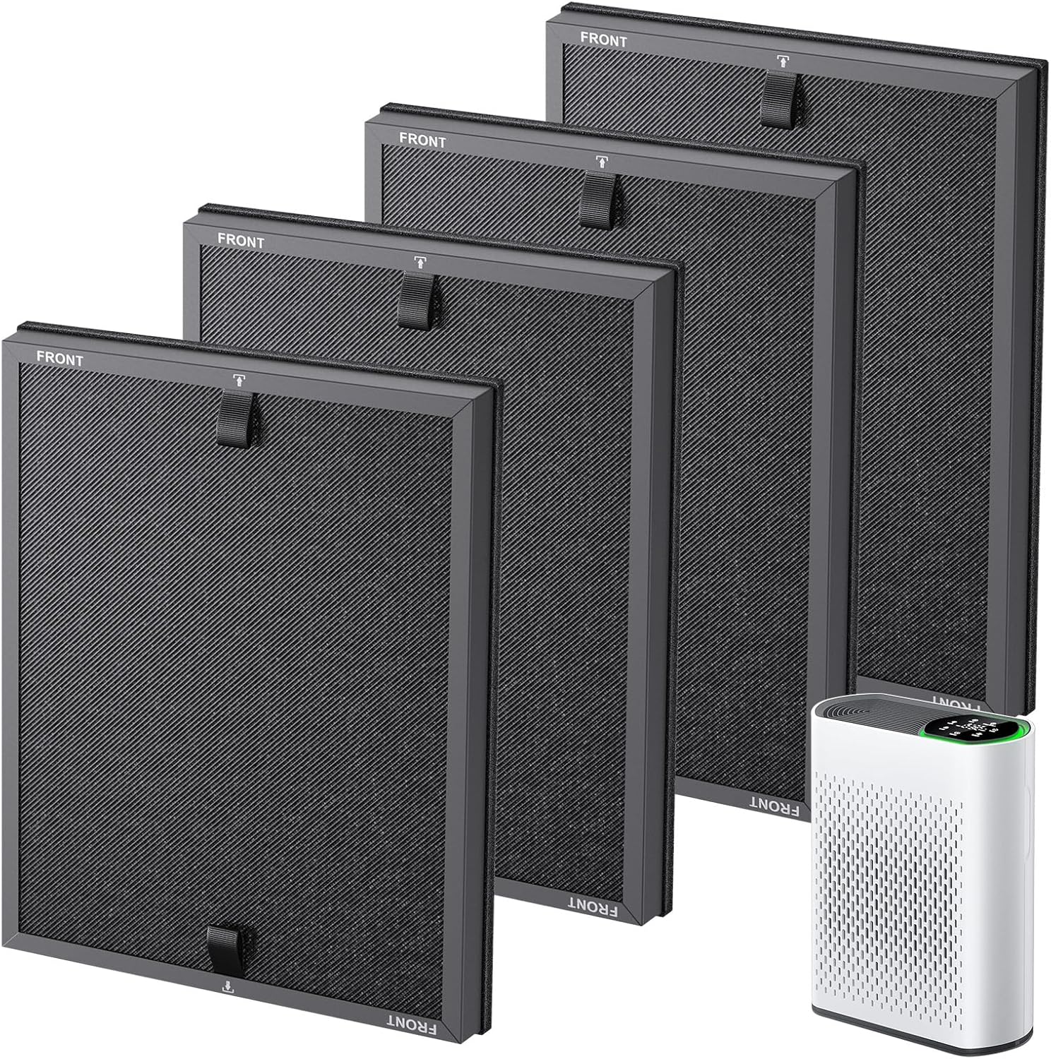 4 Pack HAP602 Replacement Filter Compatible with ECOSELF HAP602 / HAP602WF Air Purifier, Air Purifiers Replacement Filter for Home Large Room, # RF-HAP602-2P