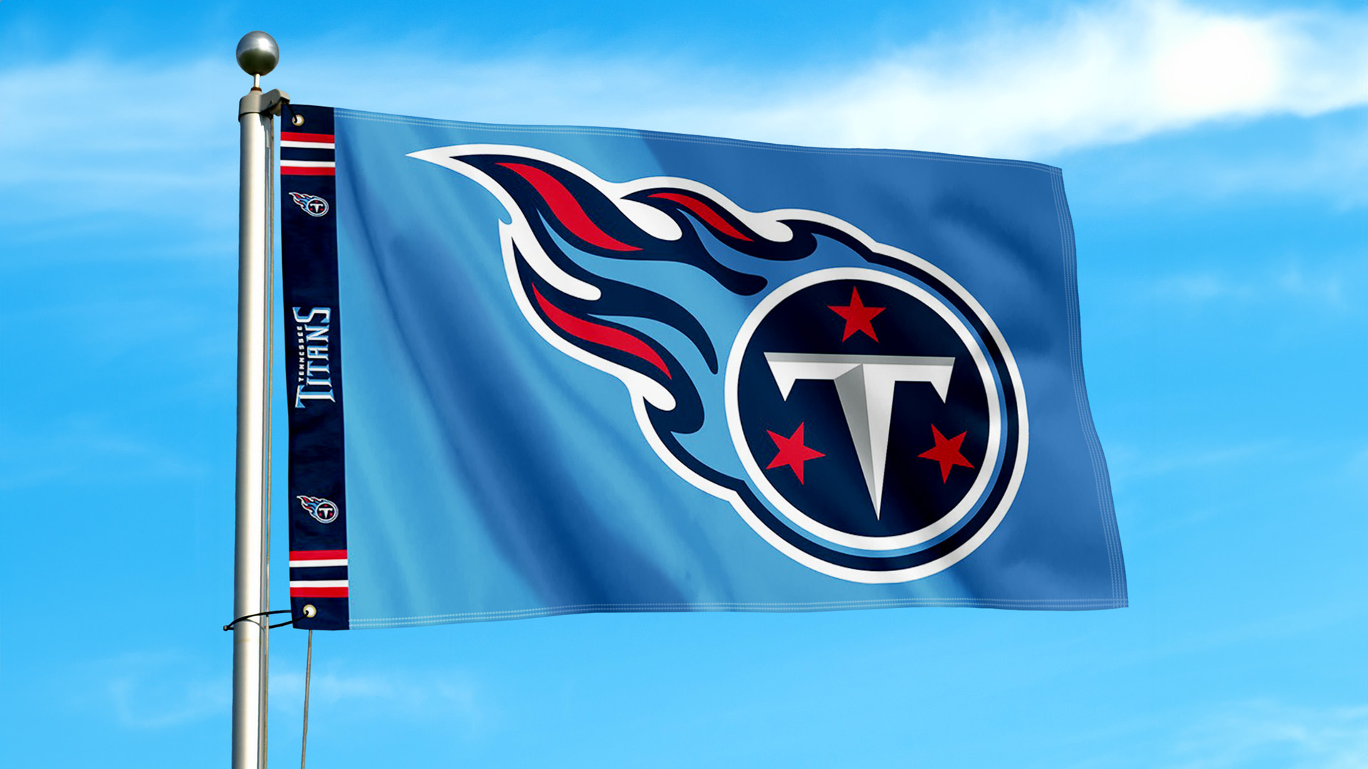 TENNESSEE TITANS NFL VERTICAL FLAG 28 X 40 INDOOR/OUTDOOR NEW IN PACKAGE