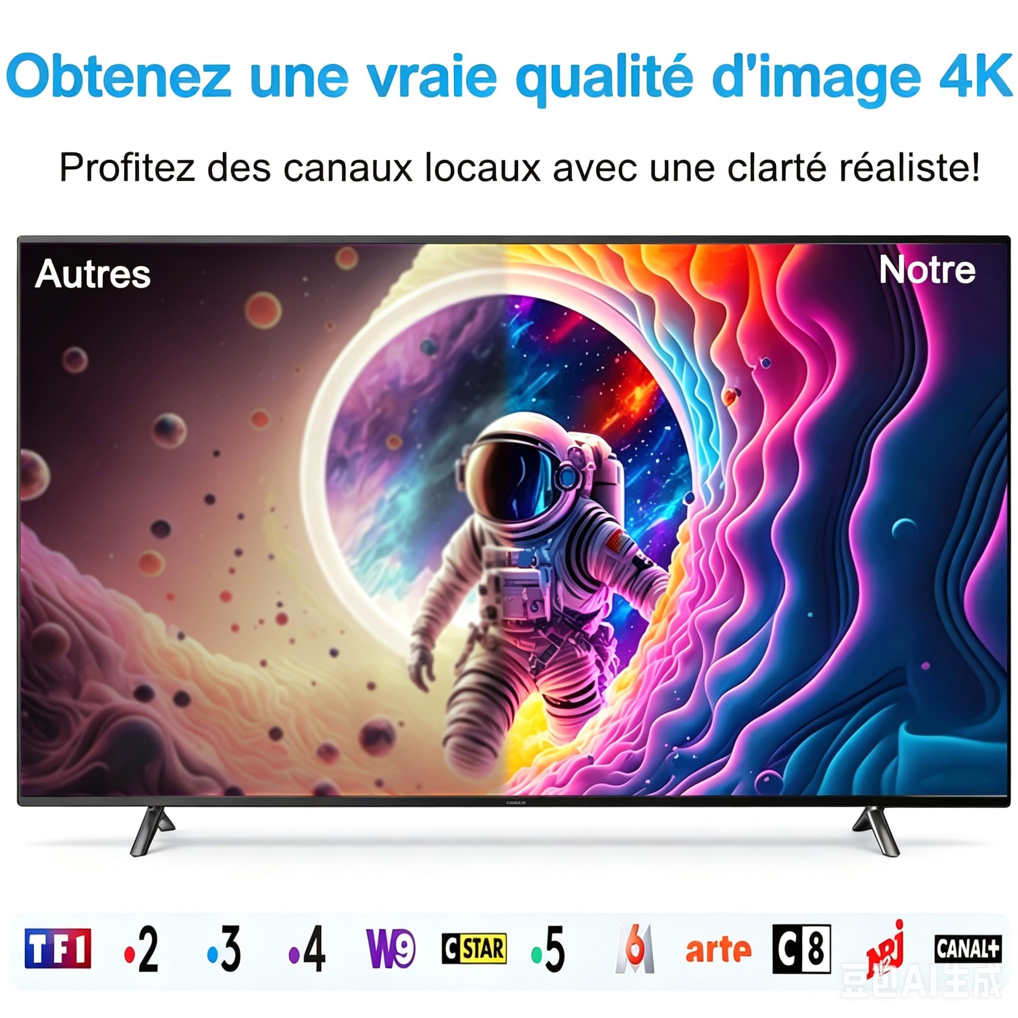 Antenne TV Exterieure Puissante, Antennes TNT Exterieur Puissante | Réception Omnidirectionnelle 720° Antenne TV Exterieur Puissante, pour Camping Car, Caravane, Fourgon, Van, Camion, Bateau